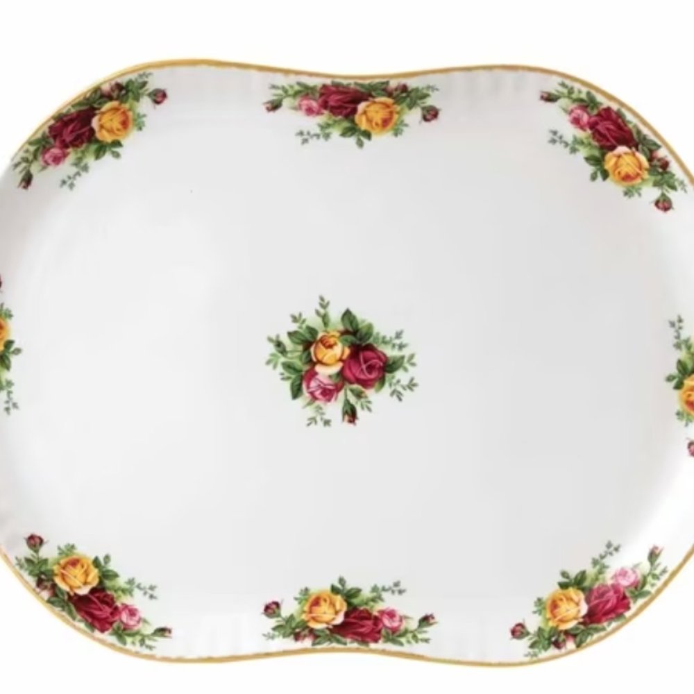 ROYAL ALBERT OLD COUNTRY ROSES HANDLED SERVING PLATTER ( NEW W/BOX)